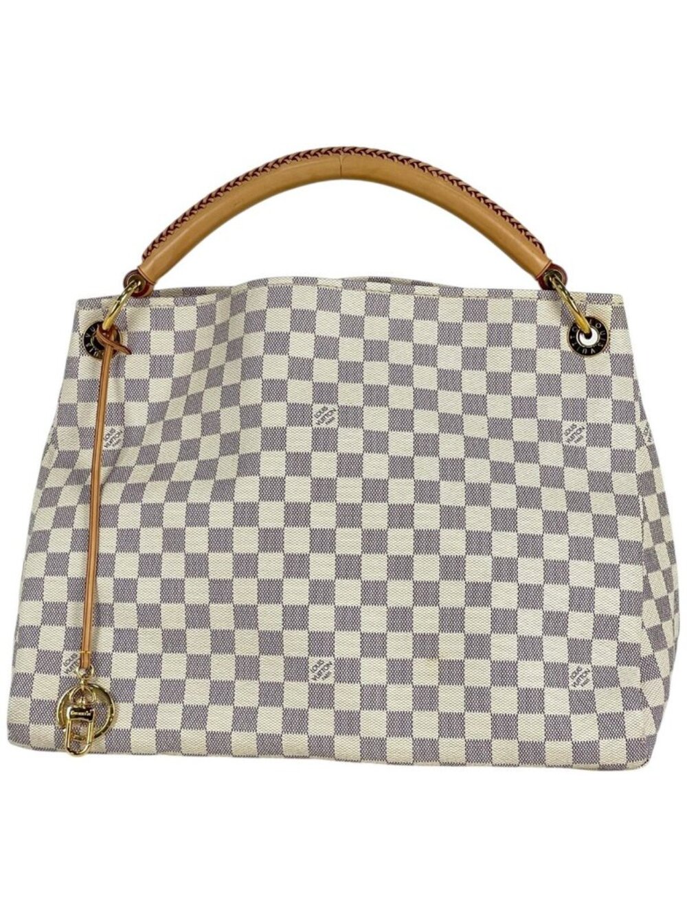 Louis Vuitton Artsy MM Shoulder Bag Damier Azur White